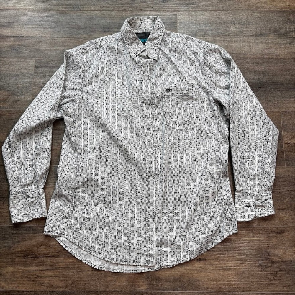 Wrangler 20X Competition Geometric Print‎ Long Sleeve Western Shirt